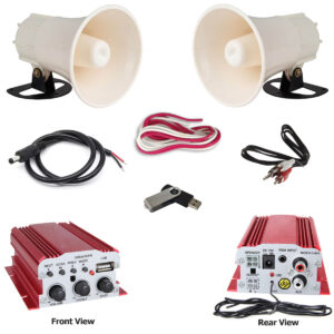 Ice Cream Truck Horn Kit with Waterproof Horns