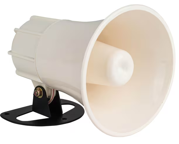 White PA Horn Speaker 5"